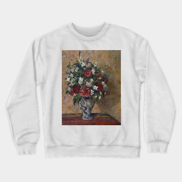 Still Life with Peonies and Mock Orange by Camille Pissarro Crewneck Sweatshirt by Classic Art Stall